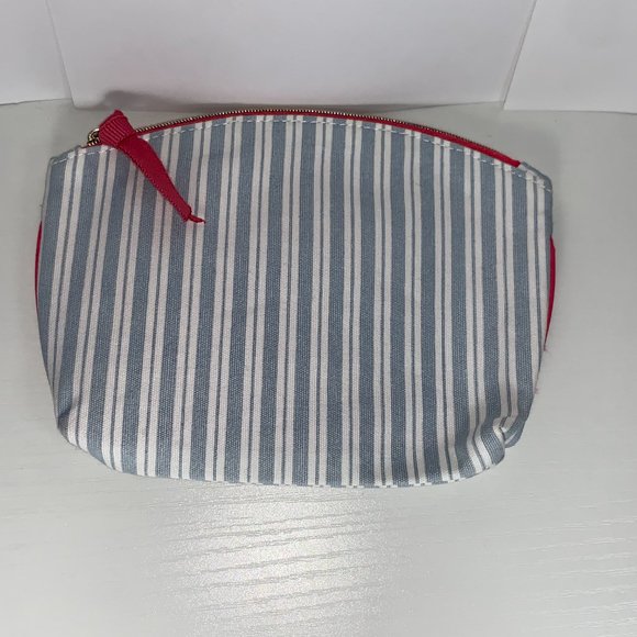Blue and white striped Ipsy Makeup bag - Picture 2 of 4